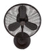 Bellows I Hard-Wired Wall Fans in Aged Bronze Textured, Wall Control