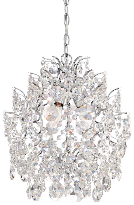 Isabella's Crown 3-Light Mini-Chandelier in Chrome - Lamps Expo