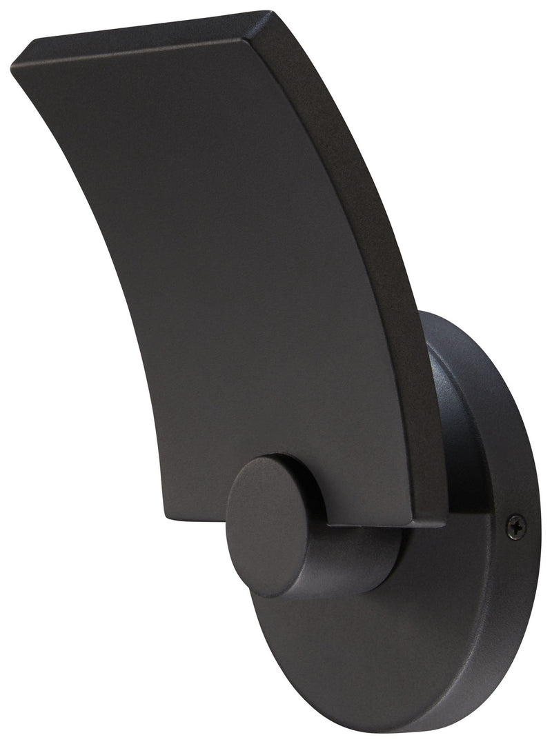 Flipout LED Wall Sconce in Black with Clear & Sand Blasting Inside