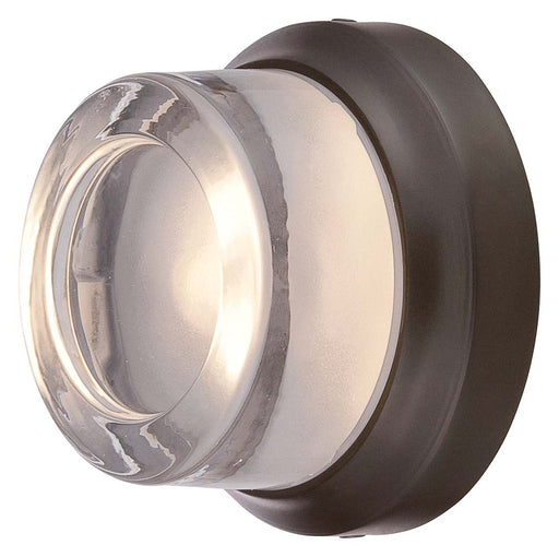 Comet 1 Light LED Wall Sconce (Convertible To Flush Mount) in Oil Rubbed Bronze with Clear