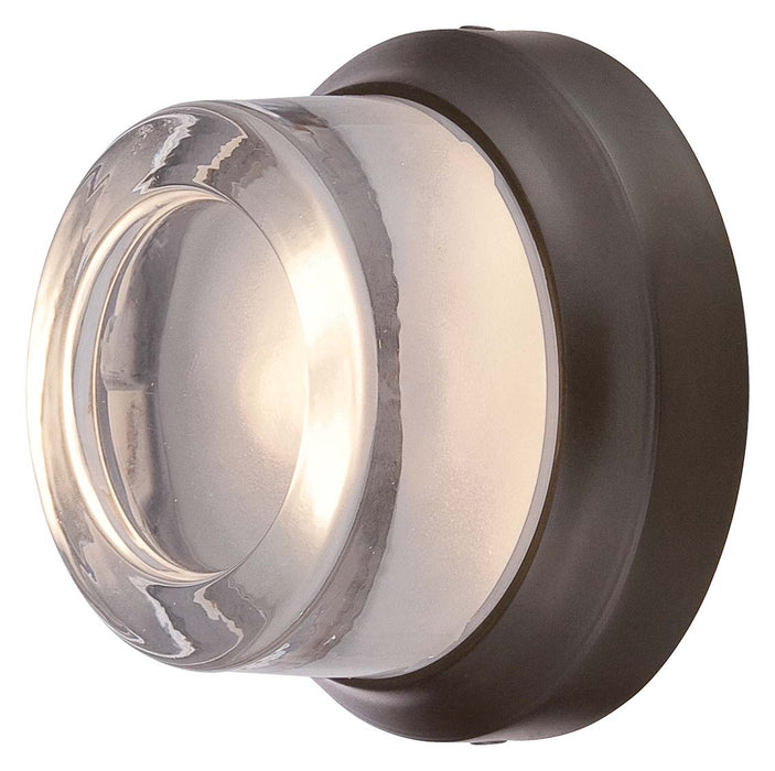 Comet 1 Light LED Wall Sconce (Convertible To Flush Mount) in Oil Rubbed Bronze with Clear