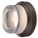 Comet 1 Light LED Wall Sconce (Convertible To Flush Mount) in Oil Rubbed Bronze with Clear