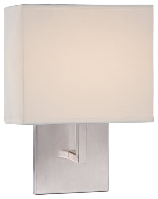Wall Sconce in Brushed Nickel with White