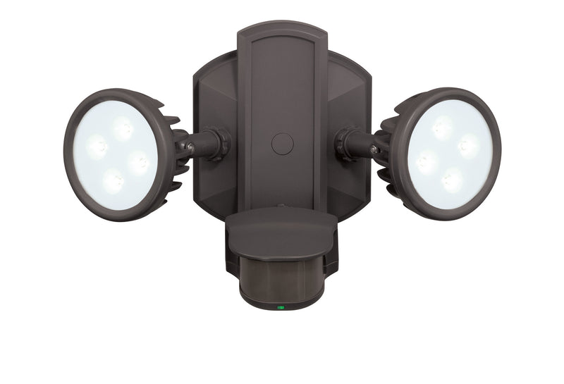 Lambda Dualux Outdoor Security Wall Light in Bronze - Lamps Expo