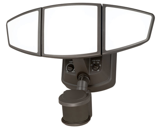 Omega Dualux 3-Light Motion Sensor Security Light in Bronze - Lamps Expo