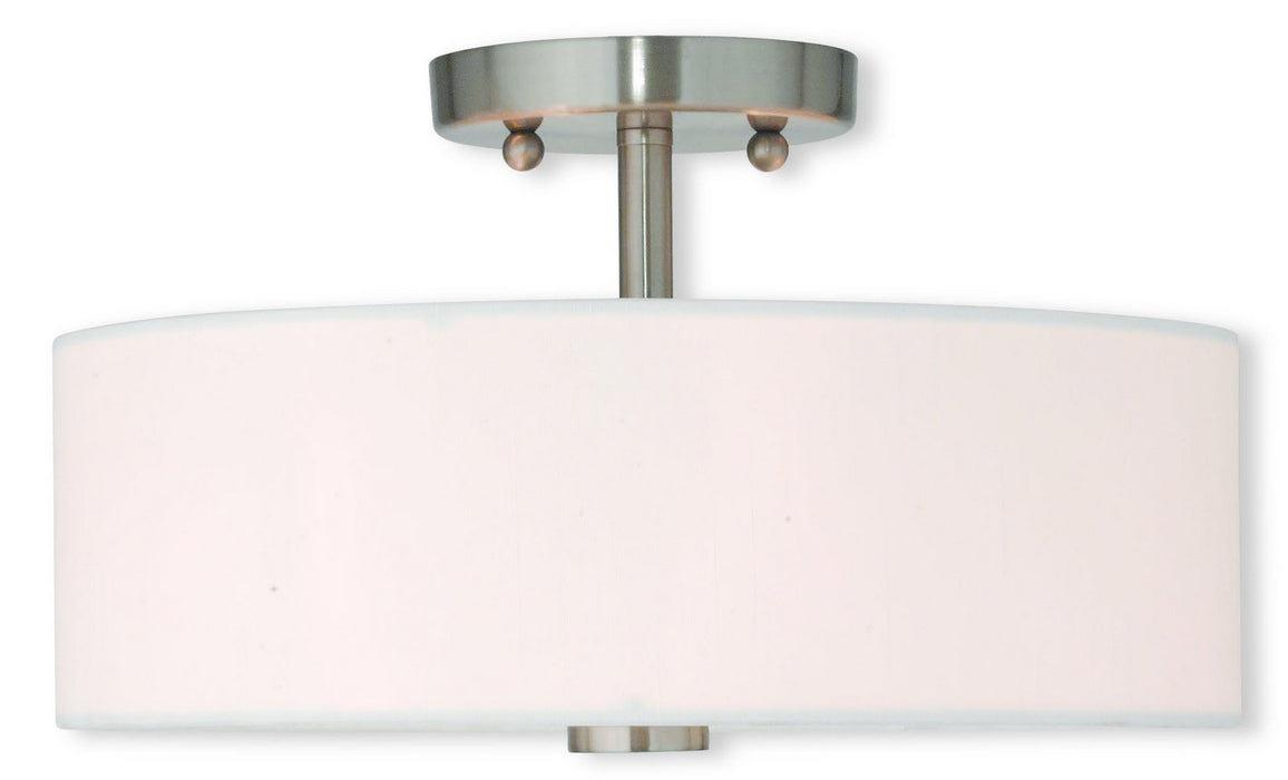Brighton 2 Light Ceiling Mount in Brushed Nickel
