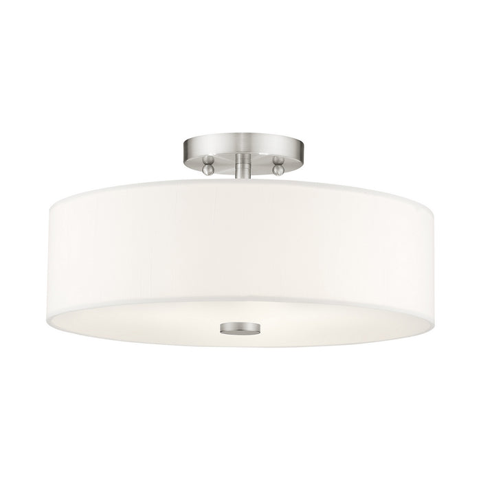 Brighton 3 Light Ceiling Mount in Brushed Nickel