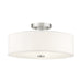 Brighton 3 Light Ceiling Mount in Brushed Nickel