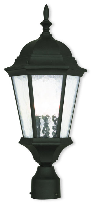 Hamilton 3 Light Outdoor Post Lantern in Textured Black
