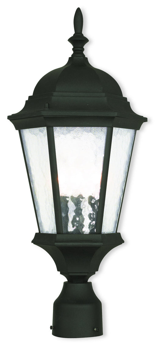 Hamilton 3 Light Outdoor Post Lantern in Textured Black