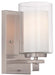 Parsons Studio 1-Light Bath Bar in Brushed Nickel & Etched White Glass