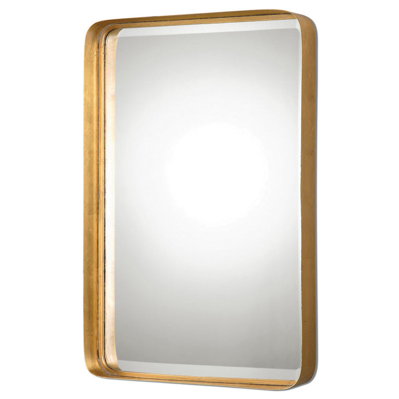 Uttermost's Crofton Antique Gold Mirror Designed by Grace Feyock