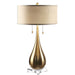Uttermost's Lagrima Brushed Brass Lamp Designed by Jim Parsons