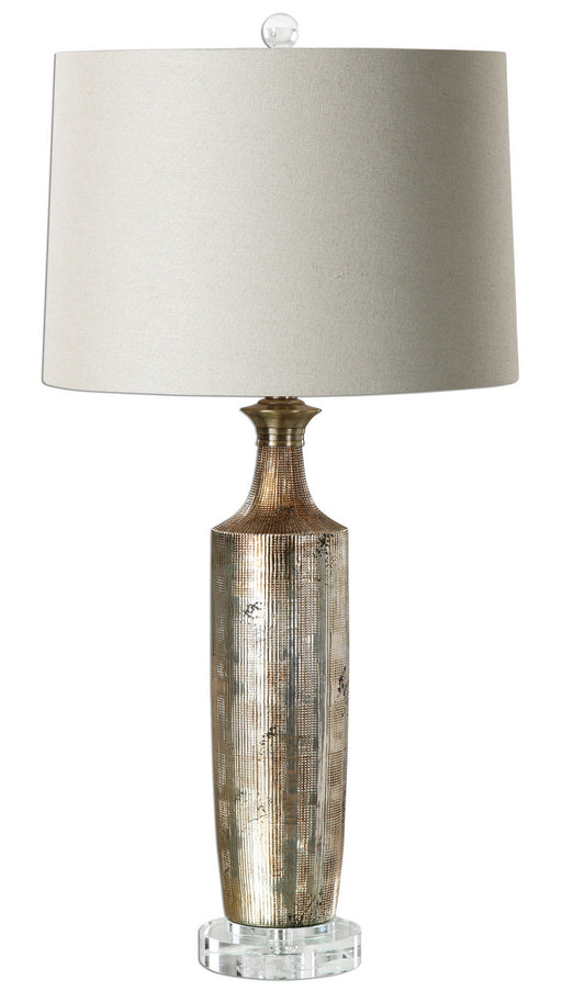 Uttermost's Valdieri Metallic Bronze Lamp Designed by Jim Parsons