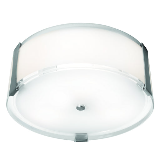 Tara Dimmable LED Flush Mount in Brushed Steel Finish