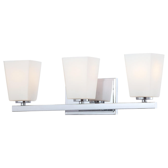 City Square 3-Light Bath Vanity in Chrome & Etched Opal Glass - Lamps Expo
