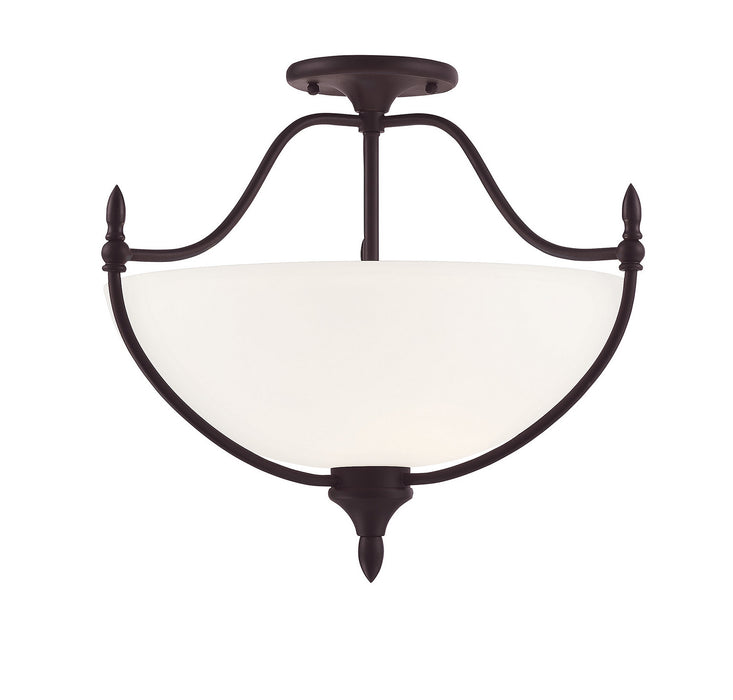 Herndon 3-Light Semi-Flush in English Bronze