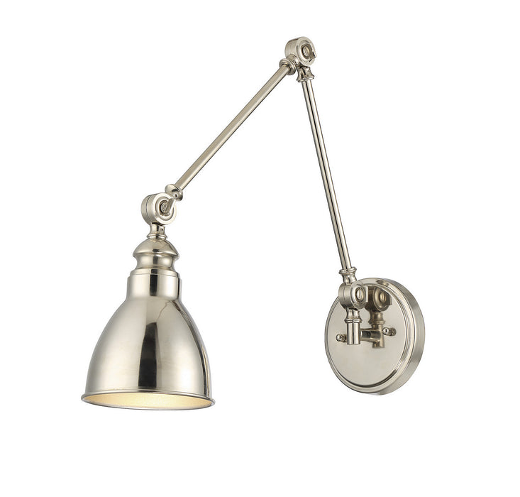 Dakota 1-Light Sconce in Polished Nickel