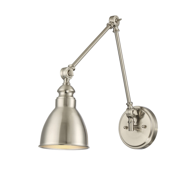 Dakota 1-Light Sconce in Satin Nickel