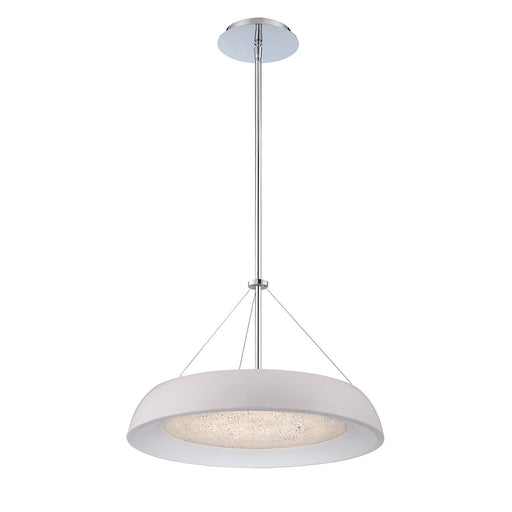 Soleil 18" Pendant in White / Chrome - Lamps Expo