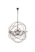 Geneva 18-Light Chandelier in Dark Bronze with Clear Royal Cut Crystal