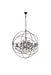 Geneva 18-Light Chandelier in Dark Bronze with Golden Teak (Smoky) Royal Cut Crystal