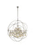 Geneva 18-Light Chandelier in Polished Nickel with Golden Teak (Smoky) Royal Cut Crystal