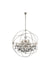 Geneva 18-Light Chandelier in Polished Nickel with Silver Shade (Grey) Royal Cut Crystal