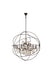 Geneva 18-Light Chandelier in Rustic Intent with Golden Teak (Smoky) Royal Cut Crystal
