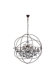 Geneva 18-Light Chandelier in Rustic Intent with Silver Shade (Grey) Royal Cut Crystal