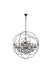 Geneva 18-Light Chandelier in Rustic Intent with Silver Shade (Grey) Royal Cut Crystal