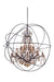 Geneva 25-Light Chandelier in Dark Bronze with Golden Teak (Smoky) Royal Cut Crystal