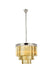 Sydney 9-Light Chandelier in Polished Nickel with Golden Teak (Smoky) Royal Cut Crystal