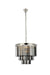 Sydney 9-Light Chandelier in Polished Nickel with Silver Shade (Grey) Royal Cut Crystal