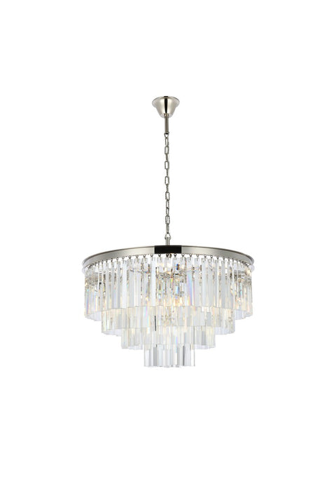 Sydney 17-Light Chandelier in Polished Nickel with Clear Royal Cut Crystal