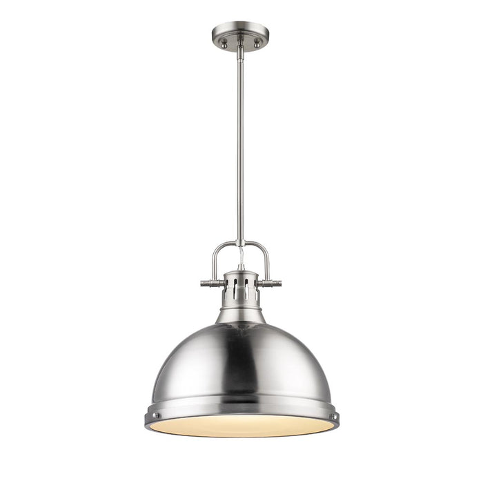 Duncan 1-Light Pendant with Rod in Pewter