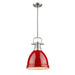 Duncan Small Pendant with Rod in Pewter - Lamps Expo