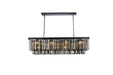 Sydney 12-Light Chandelier in Matte Black with Silver Shade (Grey) Royal Cut Crystal
