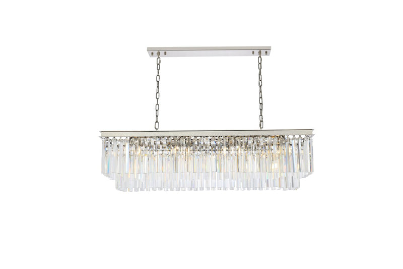 Sydney 12-Light Chandelier in Polished Nickel with Clear Royal Cut Crystal