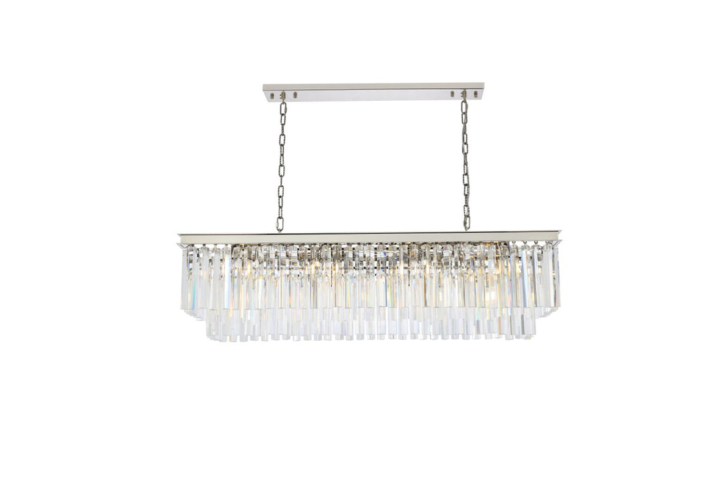 Sydney 12-Light Chandelier in Polished Nickel with Clear Royal Cut Crystal