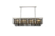 Sydney 12-Light Chandelier in Polished Nickel with Silver Shade (Grey) Royal Cut Crystal