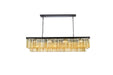 Sydney 12-Light Chandelier in Matte Black with Golden Teak (Smoky) Royal Cut Crystal