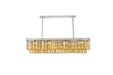 Sydney 12-Light Chandelier in Polished Nickel with Golden Teak (Smoky) Royal Cut Crystal
