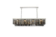 Sydney 12-Light Chandelier in Polished Nickel with Silver Shade (Grey) Royal Cut Crystal