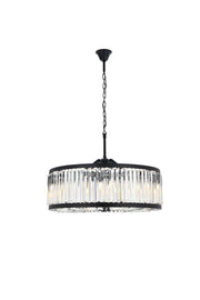 Chelsea 10-Light Chandelier in Matte Black with Clear Royal Cut Crystal