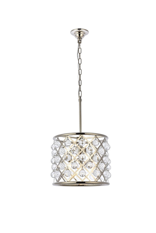 Madison 3-Light Pendant in Polished Nickel with Clear Royal Cut Crystal