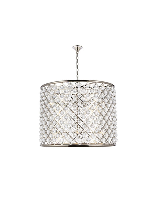 Madison 12-Light Chandelier in Polished Nickel with Clear Royal Cut Crystal