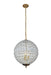 Olivia 3-Light Pendant in French Gold with Clear Royal Cut Crystal