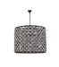 Madison 12-Light Chandelier in Matte Black with Silver Shade (Grey) Royal Cut Crystal