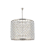 Madison 12-Light Chandelier in Polished Nickel with Clear Royal Cut Crystal